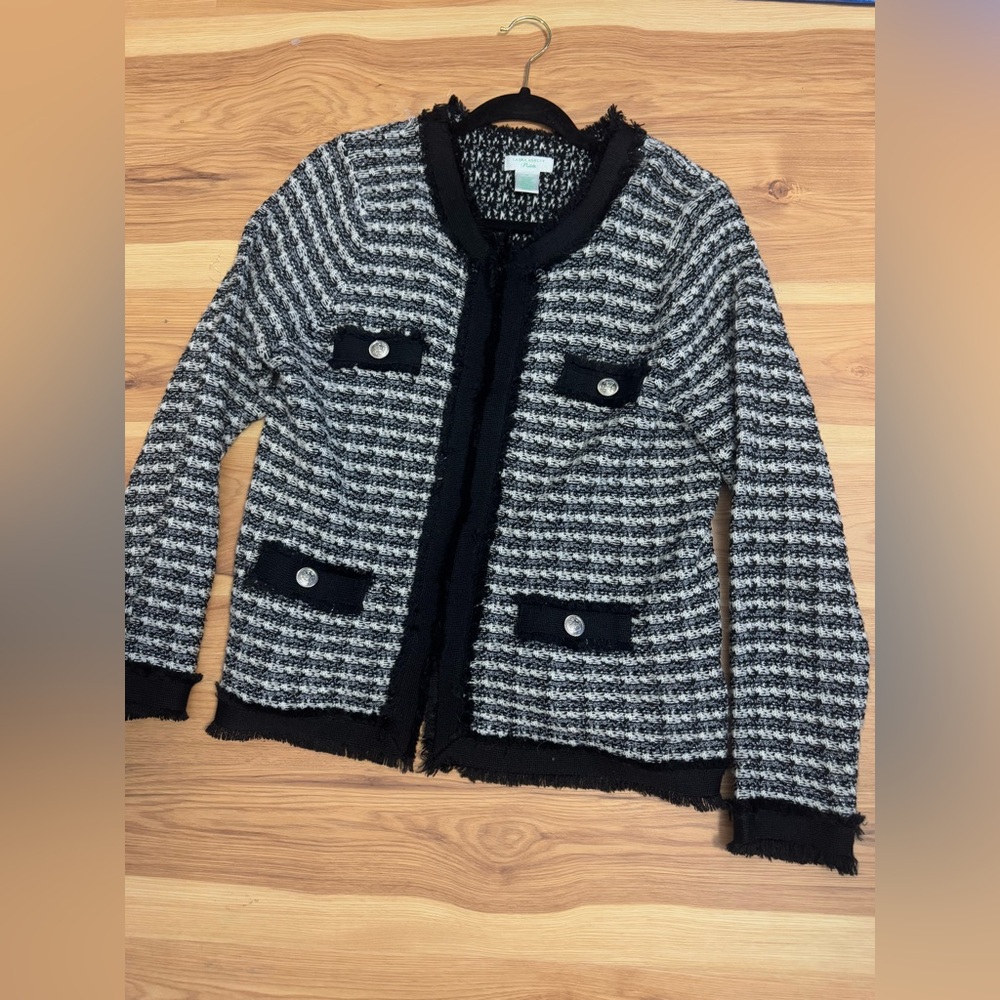 Laura Ashley Tweed Old Money Wool Jacket - Picture 4 of 5